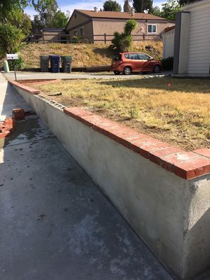 Before, During & After 
Stucco Wall and Brick Repair in Canyon Country, CA (2)
