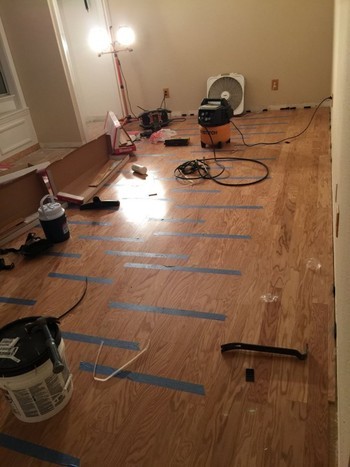Installation hardwood floors