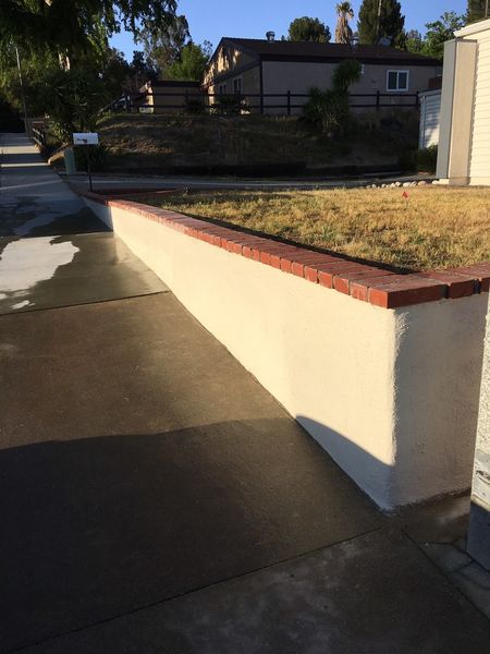 Before, During & After Stucco Wall and Brick Repair in Canyon Country, CA (3)