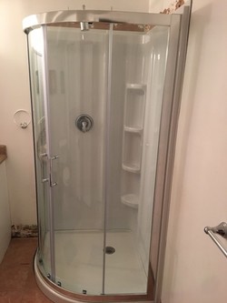 Plumbing and Walk-in Shower 